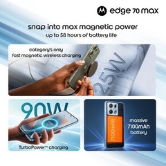 Motorola Edge 70 Max 5G 256GB+12GB RAM |Ice Melt | Global Version Unlocked E-Sim
