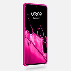 TPU Silicone Phone Cover for Samsung Galaxy S21 Plus – Neon Pink Soft Finish