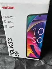 : TCL K33 5G – 64GB – Black (Verizon Prepaid) Brand New / Never Used Open Box