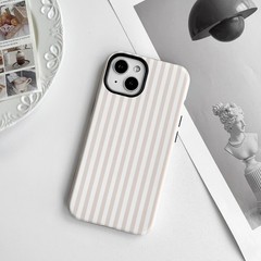iPhone 13/14 Case Matte Cute Vertical Stripes for Women Girls Men Boy Striped Pa