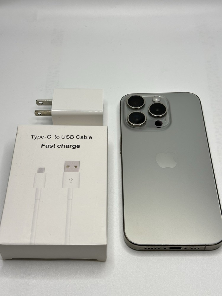 Apple iPhone 15 Pro 256gb Natutal Titanium – AT&T ONLY – Good Condition 91% 🔋