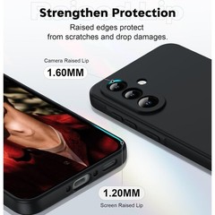 Samsung Galaxy A36 5G Phone Case with [2Pcs] Tempered Glass Screen Protector, Bl