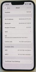 TESTED USED BLACK GSM UNLOCKED iPhone 13, 128GB A2482 MLA23LL/A WITH 88% BATTERY
