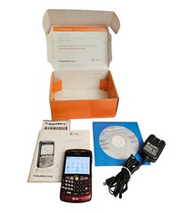 BlackBerry Curve 8310 Unlocked Wiped & Reset w Box Test Working RED Collectible