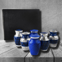 Small Cremation Urns for Human Ashes | Set of 6 | 3 Cubic Inches | Mini Keepsake