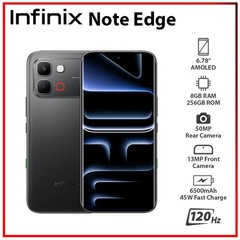 Infinix Note Edge 5G BLACK 8GB+256GB Dual SIM Unlocked Android Cell Phone