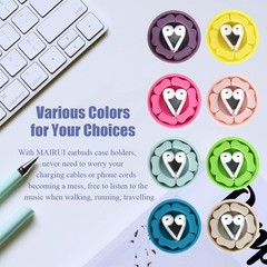 Wired Earbud Case Earphone Headphone Cord Organizer for Earbuds Wrap Soft Silico