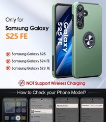 Samsung Galaxy S25 FE Case, Dual Layer Military Grade Shockproof Cover, Alpine G
