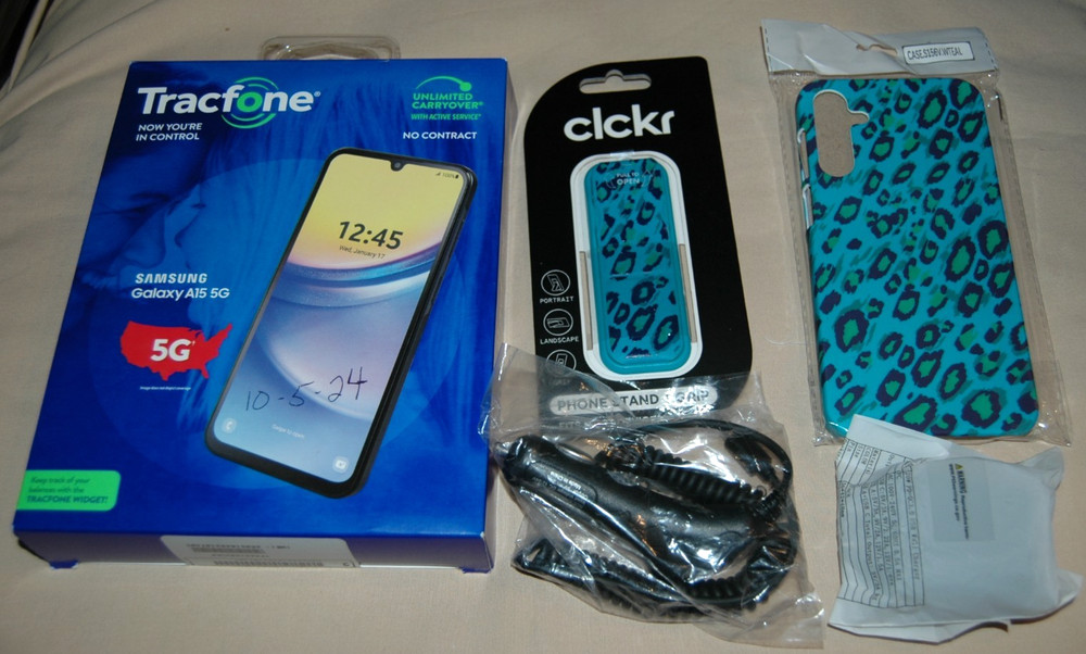 Samsung Galaxy A15 5G – Network Locked – Tracfone with accessories Open Box L@@K