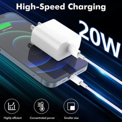 20W PD Fast Charger USB Type C Adapter Cable for iPad iPhone 14 13 12 11 Pro Max