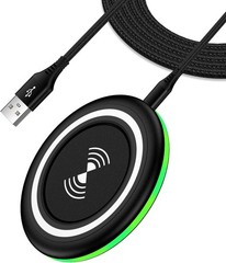 15W Wireless Fast Charging Pad for Samsung Galaxy S26 S25, iPhone 17 16