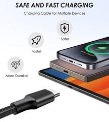 Multi Charging Cable, 2Pack 4FT 4 in 1 Charging Cable for Multiple Devices