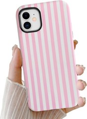 Striped Case for iPhone 12 Mini, Cute Phone Case for iPhone 13 Mini, Pink Design