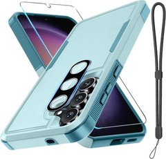 Mint Green Heavy Duty Shockproof Case for Samsung Galaxy S25 FE with Lens Cover