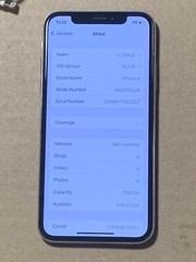 Apple iPhone X 256GB Silver (Unlocked) A1865 (CDMA + GSM) READ