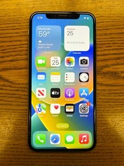Apple iPhone X – 64GB – Silver (Unlocked) A1865 (CDMA + GSM)
