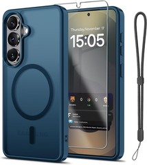 Magnetic Samsung Galaxy A57 5G Case with Screen Protector and Wrist Strap, Deep