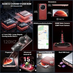 OUKITEL WP210 Rugged Smartphone 5G 36GB+512GB 8800mAh Android 15 108MP 6.7″ NFC