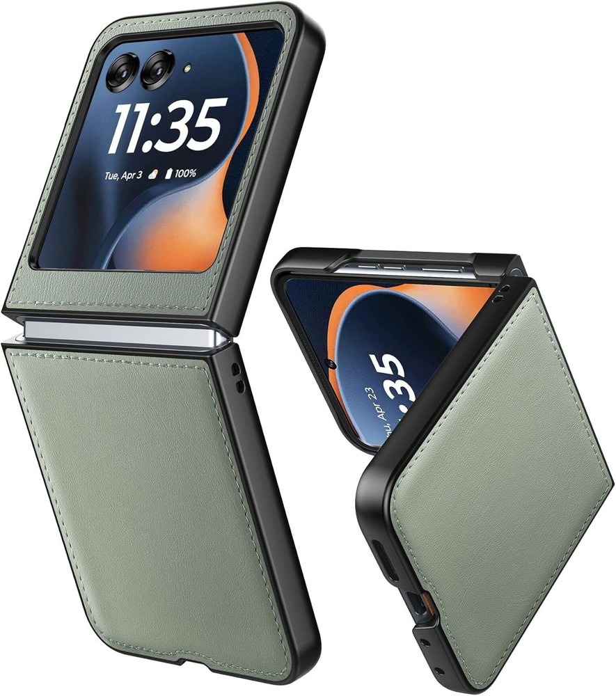 Case for Motorola Razr 2024/2025/2026 – PU Vegan Leather & Hard Polycarbonate Bu