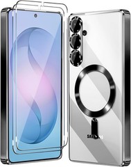 For Samsung Galaxy S26 Plus Magnetic Glossy Clear Case w/ 2x Screen Protector