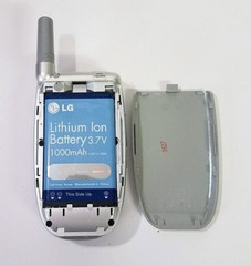 LG VX3300 Verizon Wireless Flip BLACK BLUE Faceplate Cell Phone Clean Working