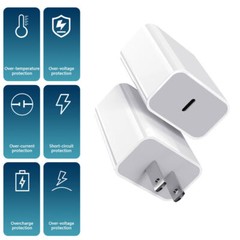 20W PD Wall Adapter Fast Power Charger USB-C 3ft Cable forApple iphone 14 13 12