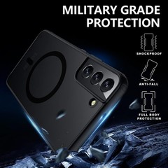 Slim Fit Translucent Matte Black Magnetic Case for Samsung Galaxy S22 Plus