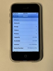 BELL ICON LAUNCH DAY iOS 1.0 4GB Apple iPhone 1st Generation Black A1203 2G