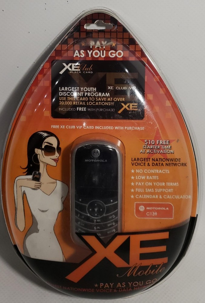 XE Mobile Motorola C139 Prepaid Mobile Wireless Cell Phone