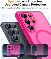 Translucent Matte Hot Pink Case for Samsung Galaxy S25 Ultra (2025) – Protective
