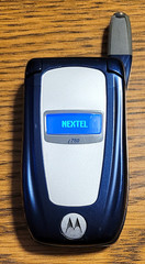 Motorola I series i760 – Blue & Silver ( Nextel ) Rare Cellular iDEN Flip Phone