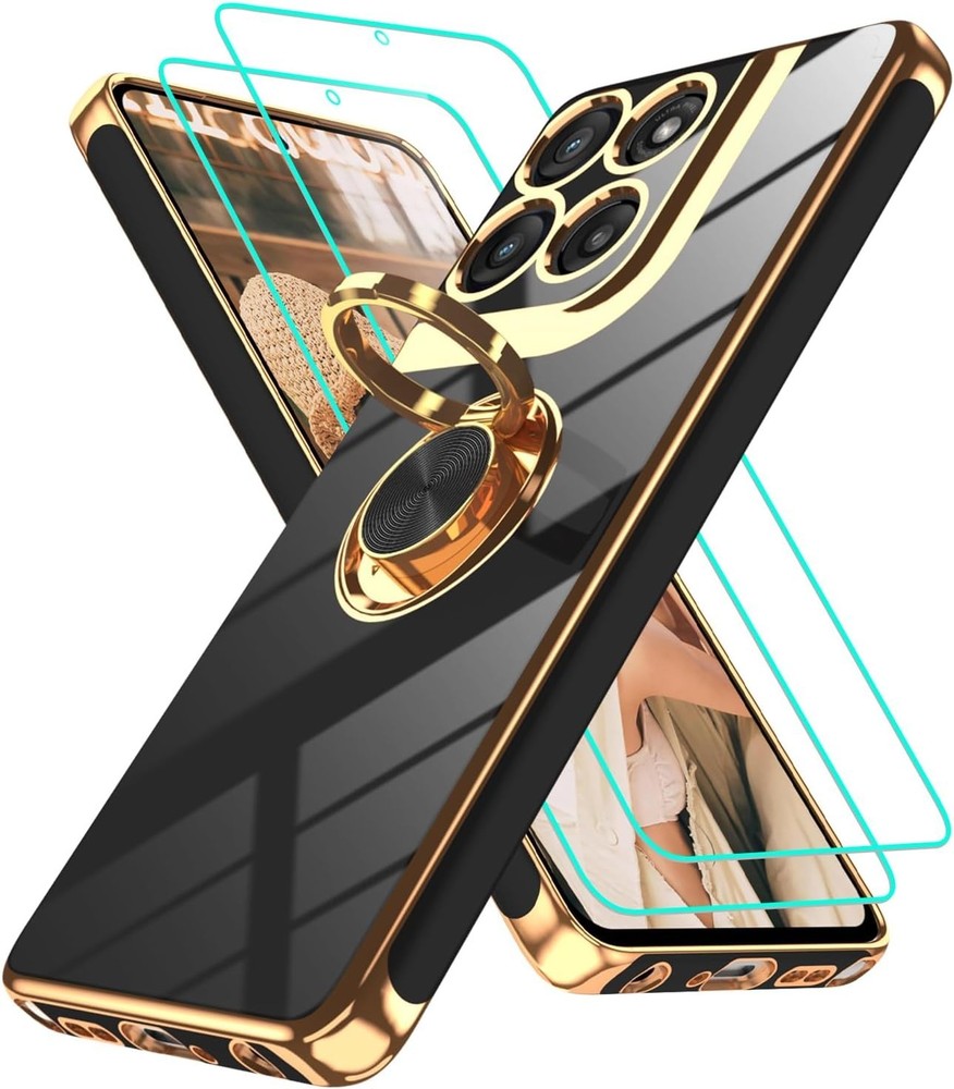 Moto G Stylus 5G 2025 Case+2 Screen Protector Ring Holder Magnetic Kickstand