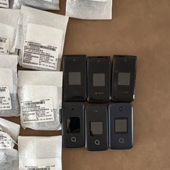 Alcatel Flip Phones Lot 2017B, 4044T, 4052W Black 128GB Open Box