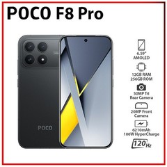 Xiaomi POCO F8 Pro 5G BLACK 12GB+256GB Dual SIM Unlocked Android Cell Phone
