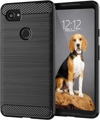 Google Pixel 2 XL Slim Case, Thin Soft Flexible TPU Rubber Gel Skin Cover, Black
