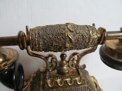 Victorian style desk Phone Gold Gilt Rotary Style With Push Buttons
