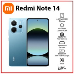 Xiaomi Redmi Note 14 4G 8GB+256GB BLUE Dual SIM Unlocked Android Cell Phone