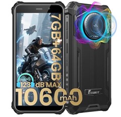 F101P Rugged Phone Unlocked 5.45″(2026), 10600mAh Unlocked Phone 123dB Loud Vol