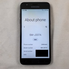 Samsung Galaxy J3 SM-J337A Black Smartphone AT&T 16GB Working