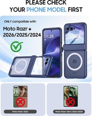 Magnetic Case for Motorola Razr+ Plus 2026, 2025, 2024 – Hinge Protection and Mo