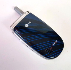 LG VX3300 Verizon Wireless Flip BLACK BLUE Faceplate Cell Phone Clean Working