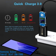 6Ft 18W USB-C Fast Charger Adapter for Samsung Galaxy Tab A7, A8