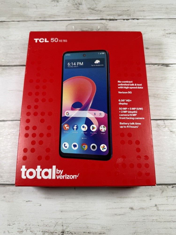 Total Wireless by Verizon TCL 50 XE 5G Smartphone New Sealed Cell Phone