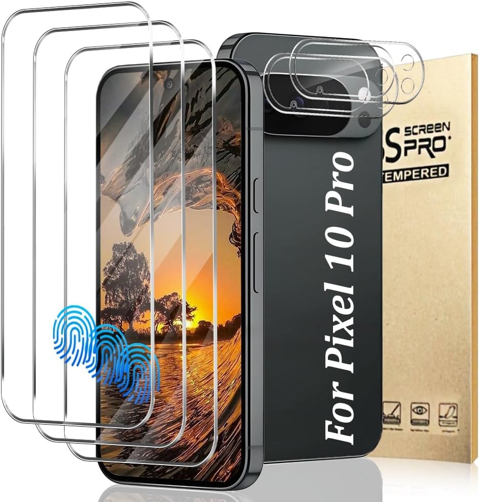 3+2 Pack of Camera Lens & Screen Protectors for Google Pixel 10 Pro 6.3 Inch