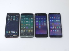 Lot of 4 Working Cracked LG Smartphones – Rebel 4 / Journey / G3 / K20 Plus