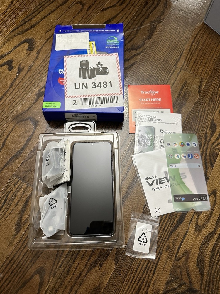New Open Box Tracfone Prepaid BLU View 5 4G (64GB) CDMA Gray NOT ACTIVATED