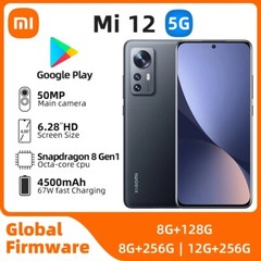 Xiaomi 12 5G 128GB 256GB Unlocked Global Android Version Smartphon New Sealed