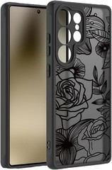 Cute Flower Phone Case for Samsung Galaxy S25 Ultra, Aesthetic Floral Rose Patte