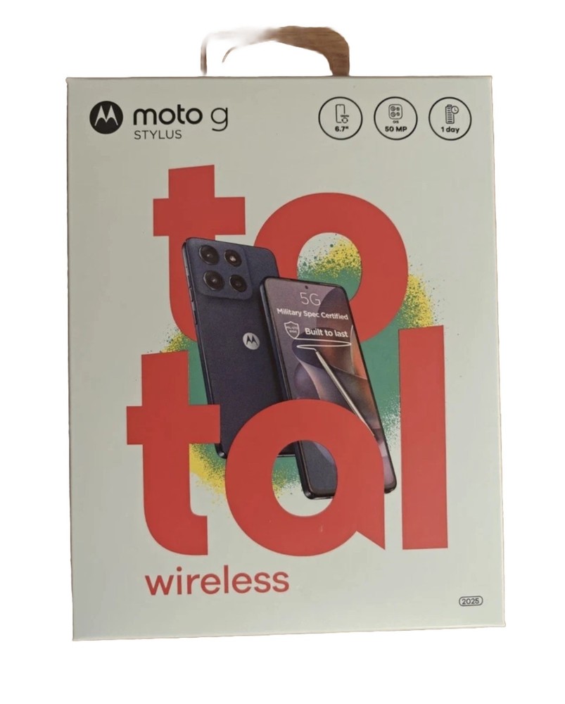 Total Wireless Moto G Stylus 2025 128GB Prepaid Smartphone / New in Sealed Box