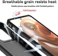 For Motorola Moto Edge 2025 Case w/ 1x Screen Protector,Slide Camera Cover,Black